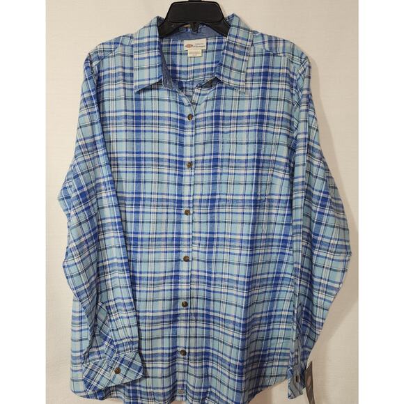 Dickies Women's Plaid Long Sleeve Flannel - Picture 2 of 8